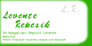 levente repcsik business card